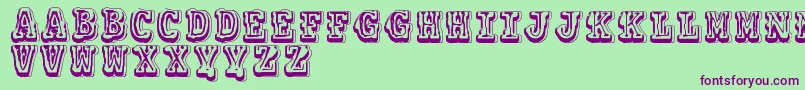 Vtks Colagem Font – Purple Fonts on Green Background