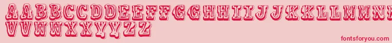 Vtks Colagem Font – Red Fonts on Pink Background