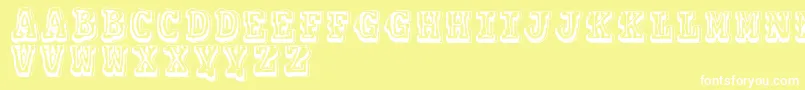 Vtks Colagem Font – White Fonts on Yellow Background