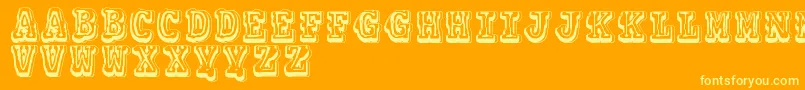 Vtks Colagem Font – Yellow Fonts on Orange Background