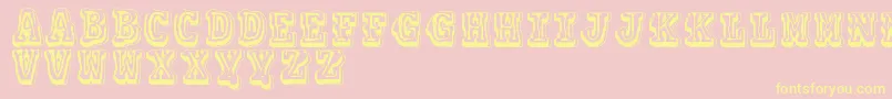 Vtks Colagem Font – Yellow Fonts on Pink Background