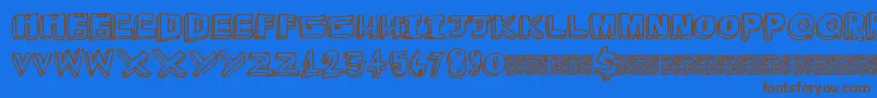 Lisätietoja Megaplay-fontista Megaplay-fontti – ruskeat fontit sinisellä taustalla