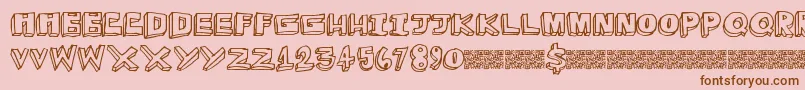 Megaplay Font – Brown Fonts on Pink Background