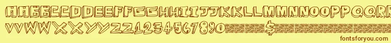 More about Megaplay Font Megaplay Font – Brown Fonts on Yellow Background