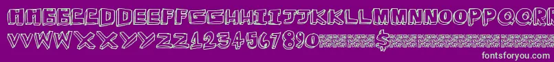 Megaplay Font – Green Fonts on Purple Background