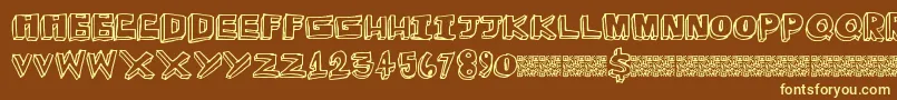 Megaplay Font – Yellow Fonts on Brown Background