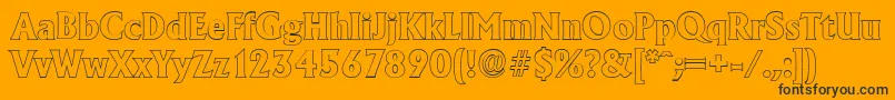 AdelonoutlineXboldRegular Font – Black Fonts on Orange Background