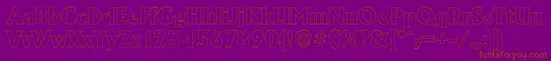 AdelonoutlineXboldRegular Font – Brown Fonts on Purple Background