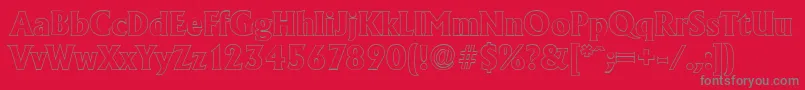 AdelonoutlineXboldRegular Font – Gray Fonts on Red Background