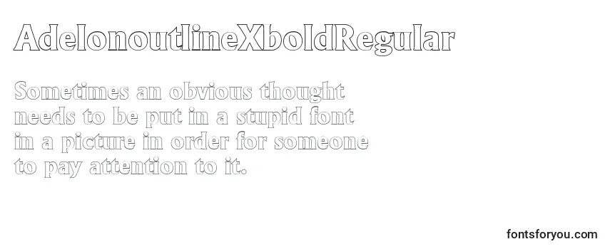 AdelonoutlineXboldRegular フォントのレビュー