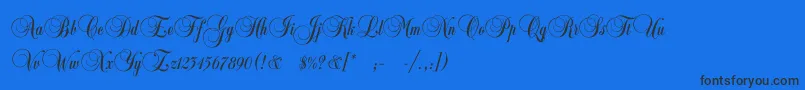 Copyistc Font – Black Fonts on Blue Background