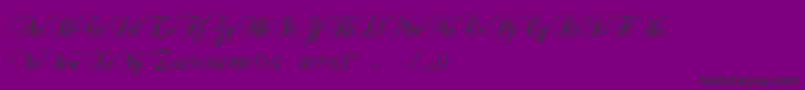 Copyistc-Schriftart – Schwarze Schriften auf violettem Hintergrund