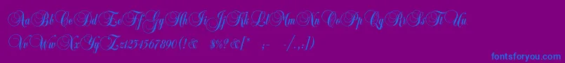 Шрифт Copyistc – синие шрифты на фиолетовом фоне