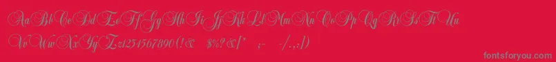 Copyistc Font – Gray Fonts on Red Background