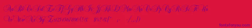 Copyistc Font – Purple Fonts on Red Background
