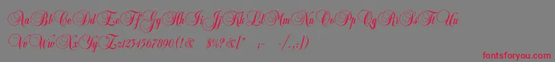 Copyistc Font – Red Fonts on Gray Background