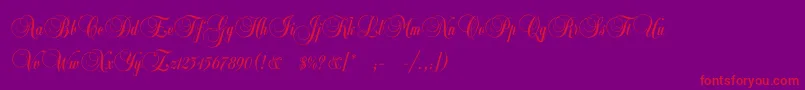 Copyistc Font – Red Fonts on Purple Background