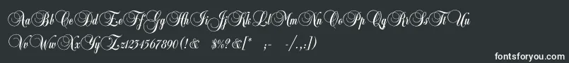 Copyistc-fontti – valkoiset fontit mustalla taustalla
