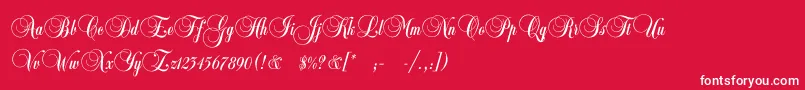 フォントCopyistc – 赤い背景に白い文字