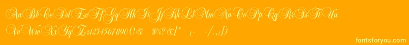 More about Copyistc Font Copyistc Font – Yellow Fonts on Orange Background