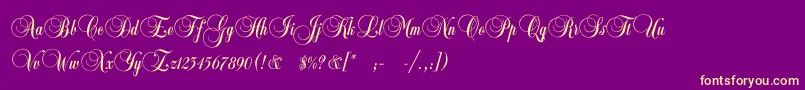 Copyistc Font – Yellow Fonts on Purple Background