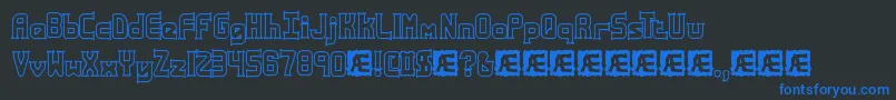 Ataxiao Font – Blue Fonts on Black Background