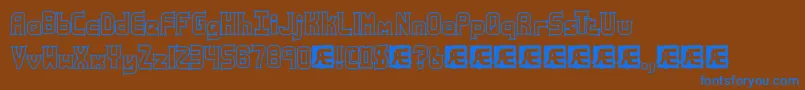 Ataxiao Font – Blue Fonts on Brown Background