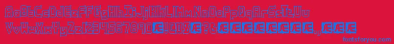 Шрифт Ataxiao – синие шрифты на красном фоне