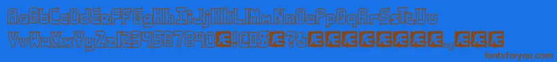 Ataxiao Font – Brown Fonts on Blue Background