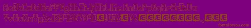 Шрифт Ataxiao – коричневые шрифты на фиолетовом фоне