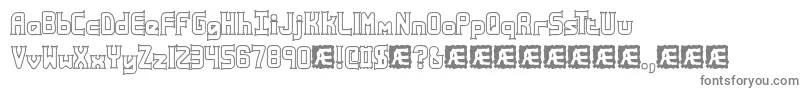フォントAtaxiao – 白い背景に灰色の文字