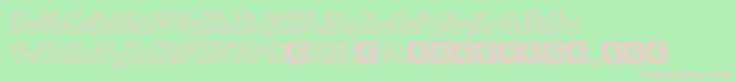 フォントAtaxiao – 緑の背景にピンクのフォント