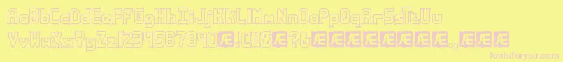 Шрифт Ataxiao – розовые шрифты на жёлтом фоне