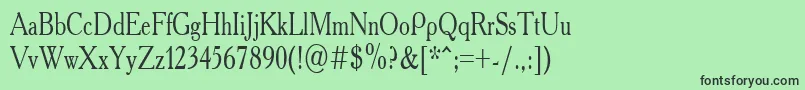 フォントAcademy75n – 緑の背景に黒い文字