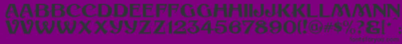 CoalTrainJl Font – Black Fonts on Purple Background