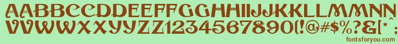 CoalTrainJl Font – Brown Fonts on Green Background