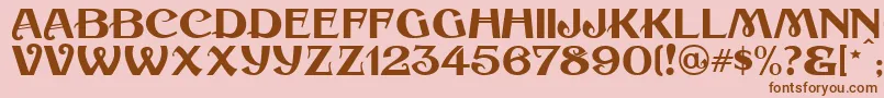 CoalTrainJl Font – Brown Fonts on Pink Background