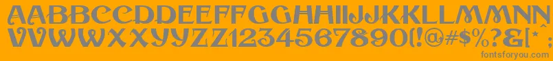 CoalTrainJl Font – Gray Fonts on Orange Background