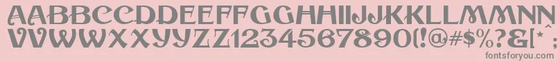 CoalTrainJl Font – Gray Fonts on Pink Background