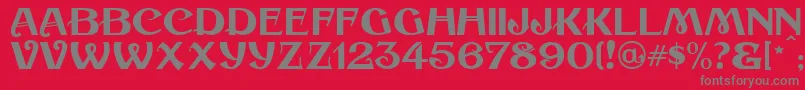 CoalTrainJl Font – Gray Fonts on Red Background