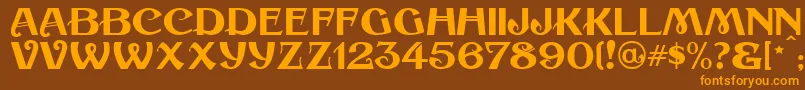 CoalTrainJl Font – Orange Fonts on Brown Background