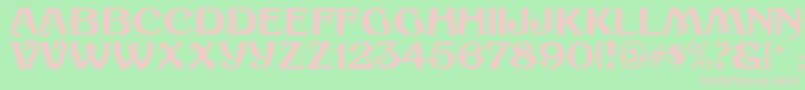 CoalTrainJl-Schriftart – Rosa Schriften auf grünem Hintergrund