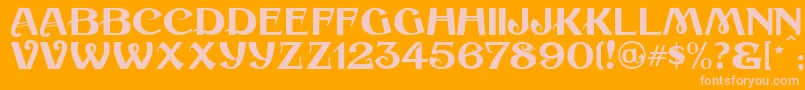 Czcionka CoalTrainJl – różowe czcionki na pomarańczowym tle