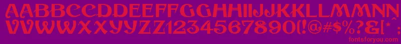 CoalTrainJl Font – Red Fonts on Purple Background