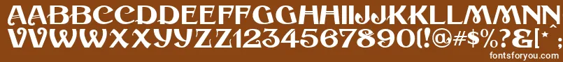 フォントCoalTrainJl – 茶色の背景に白い文字