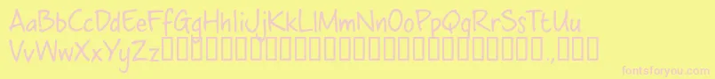 Cwbtrial Font – Pink Fonts on Yellow Background