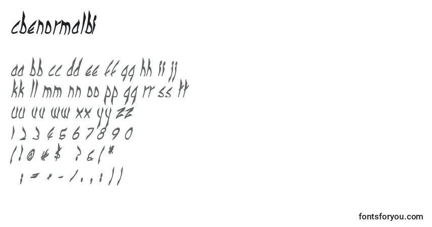 Шрифт CbenormalBI – алфавит, цифры, специальные символы