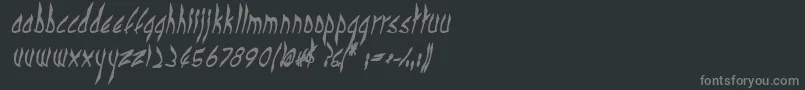 CbenormalBI Font – Gray Fonts on Black Background