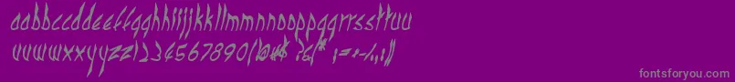 Шрифт CbenormalBI – серые шрифты на фиолетовом фоне