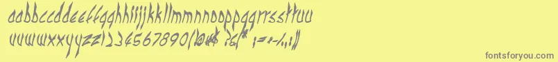CbenormalBI Font – Gray Fonts on Yellow Background
